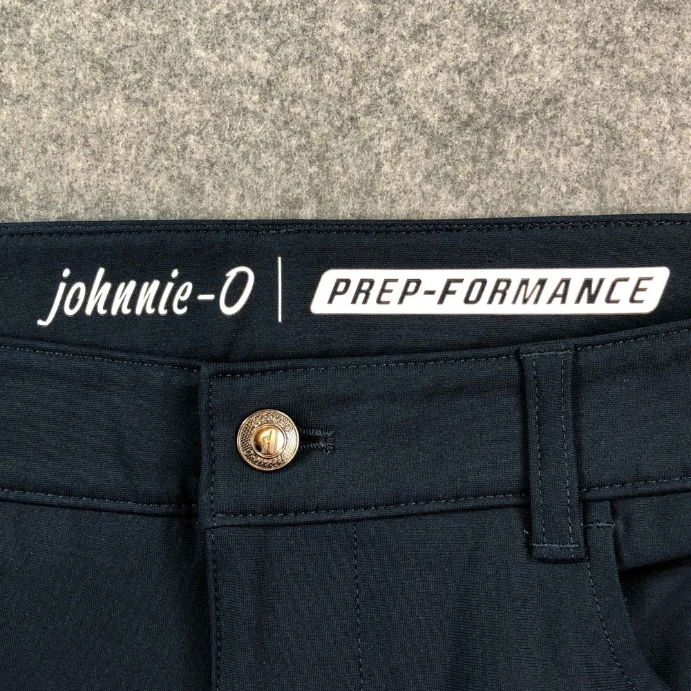 Johnnie-O PREP-FORMANCE Mens Pants 34x32 Navy Blue Country Club Golf Stretch